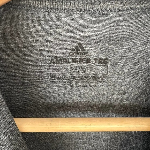 Adidas Men's Classic Fit Amplifier T-Shirt Short Sleeve Solid Gray Size Large - Picture 2 of 4